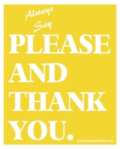 please and thank you